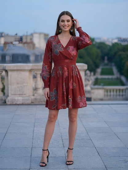 Printed Mini Dress