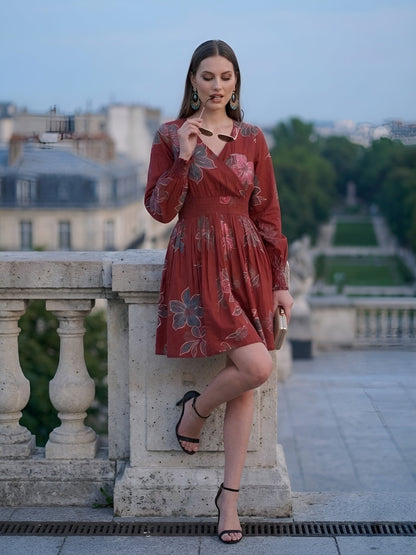 Printed Mini Dress