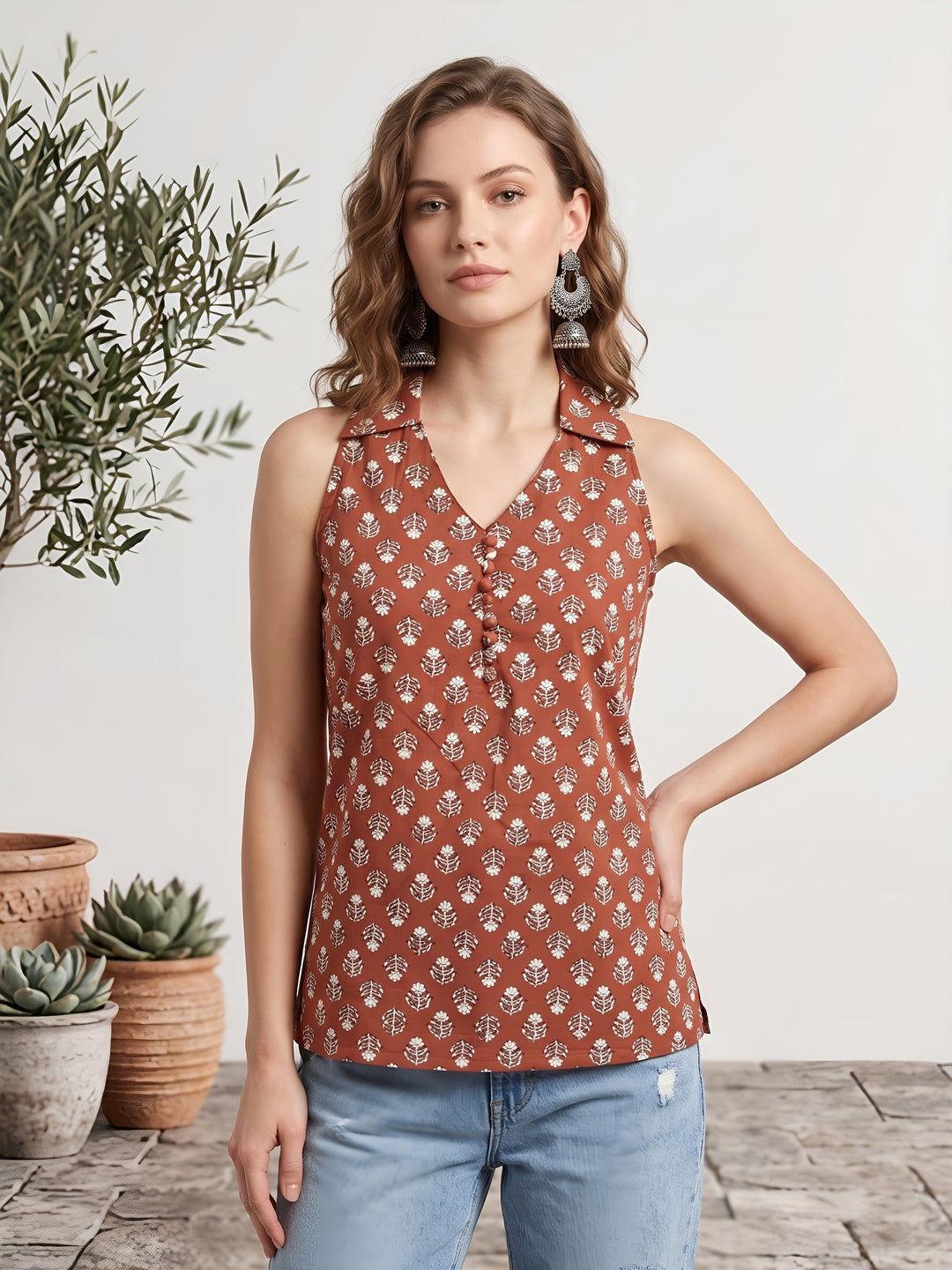 Printed Stylish Crop Top