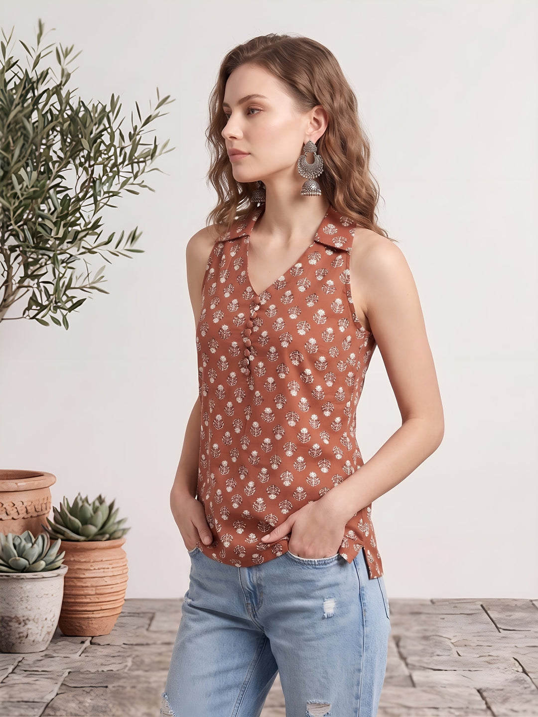 Printed Stylish Crop Top