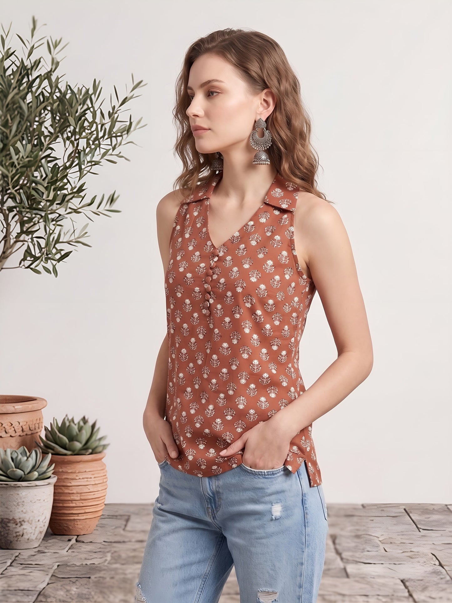 Printed Stylish Crop Top