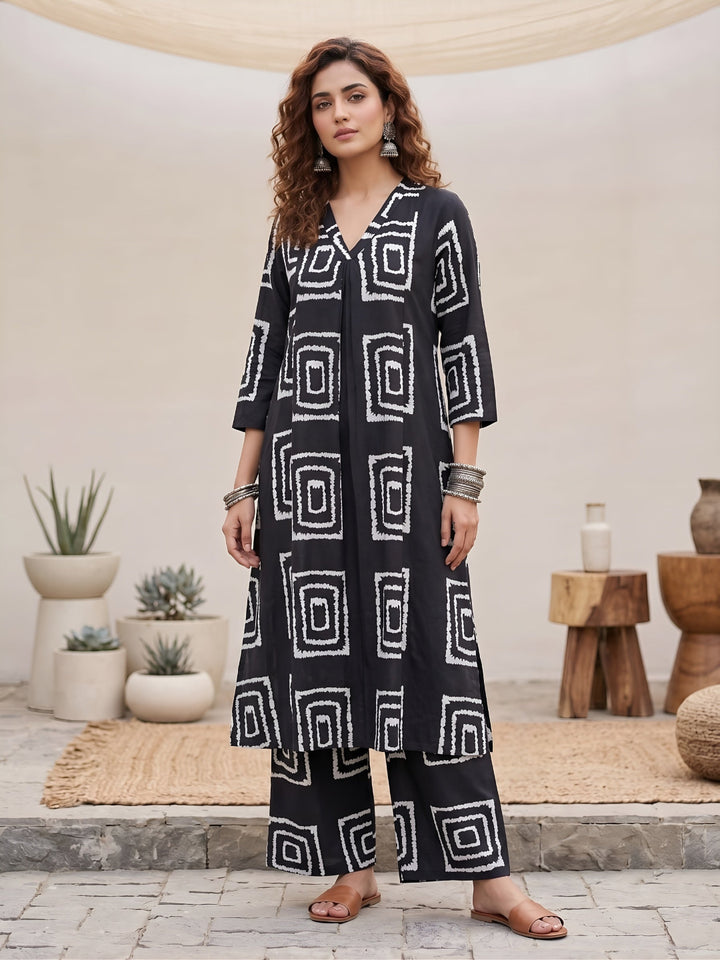 Printed Two Piece Rayon Co-ord Set