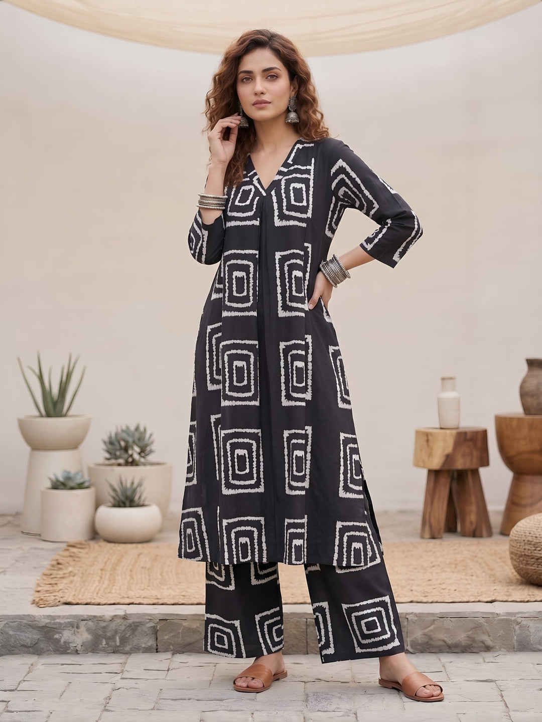 Printed Two Piece Rayon Co-ord Set
