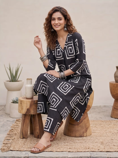 Printed Two Piece Rayon Co-ord Set