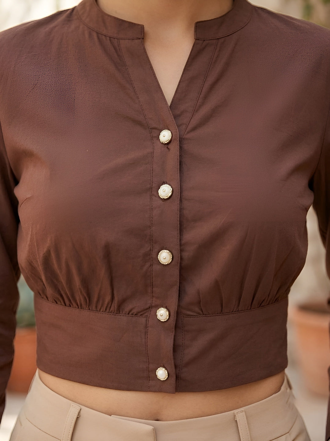 Solid Cotton Crop Top