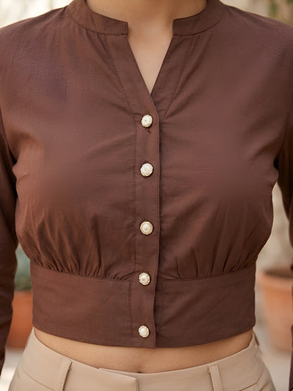 Solid Cotton Crop Top