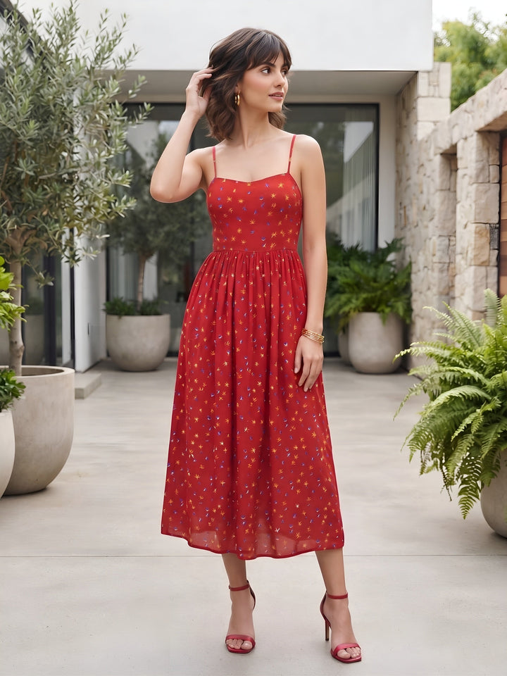 Floral Printed Stylish Dress