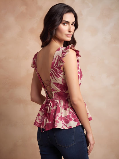Printed Stylish Crop Top