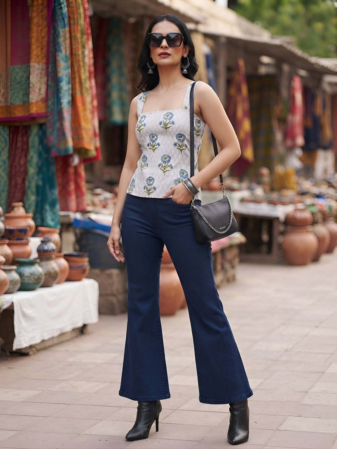 Printed Stylish Crop Top