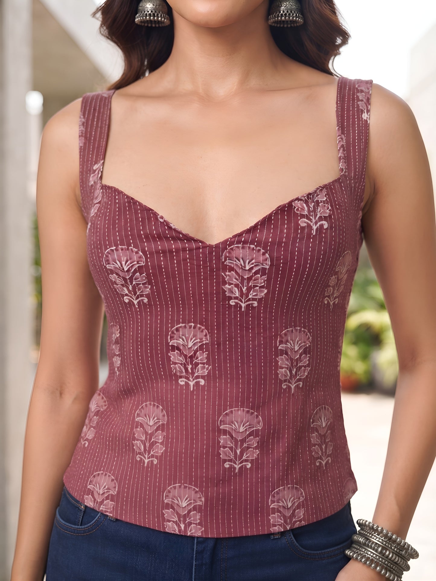 Printed Stylish Crop Top