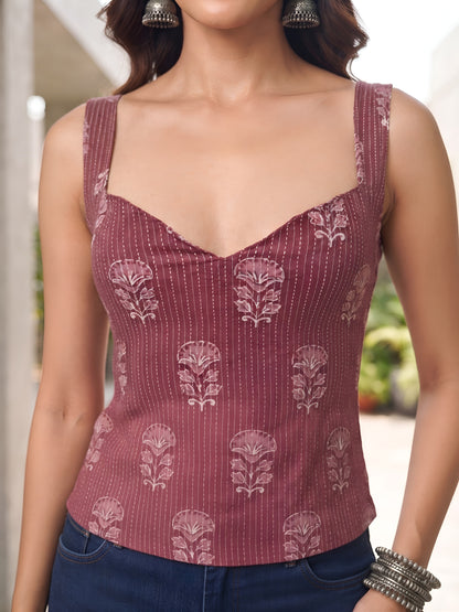 Printed Stylish Crop Top