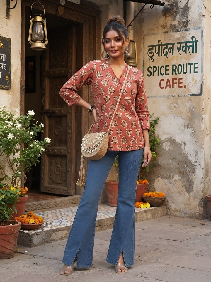 Printed Straight Kurti