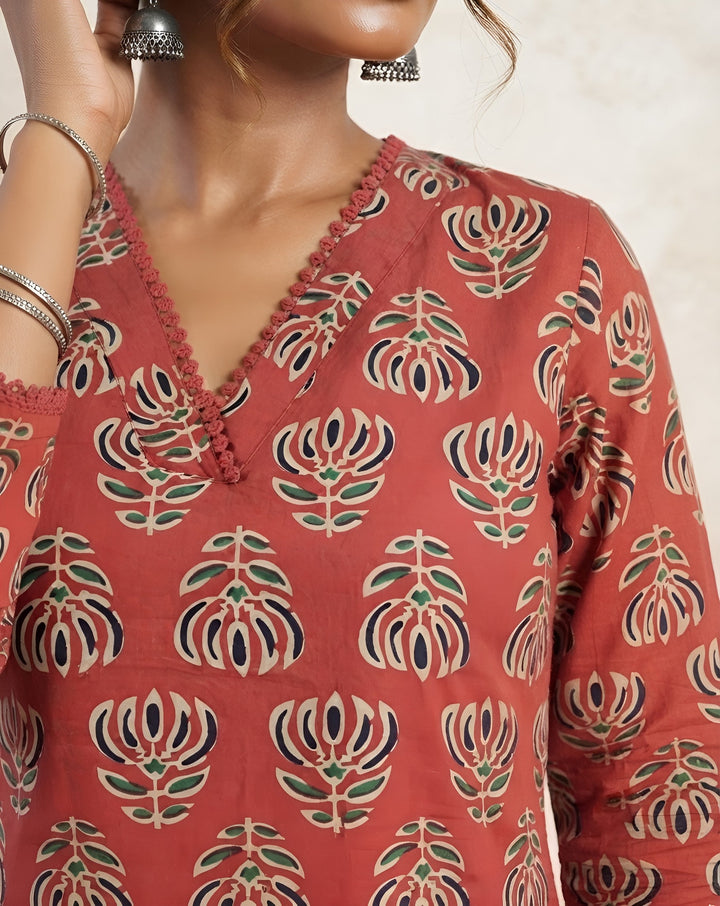 Printed Straight Kurti
