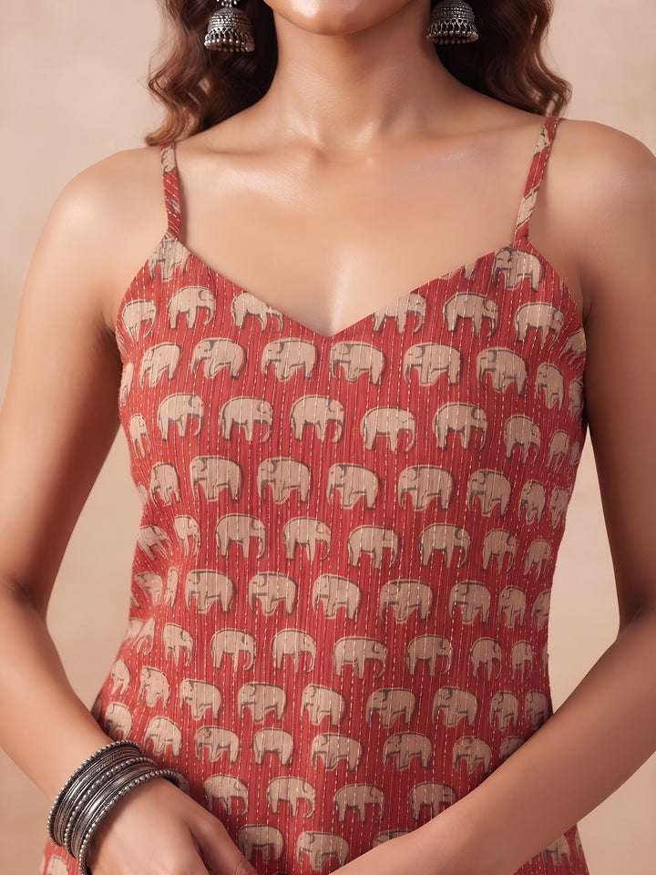 Printed Straight Kurti