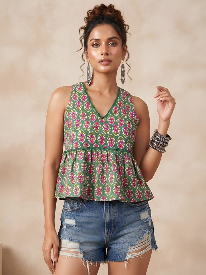 Printed Stylish Crop Top