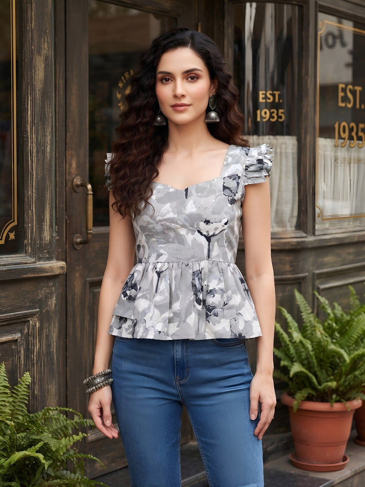 Printed Stylish Crop Top
