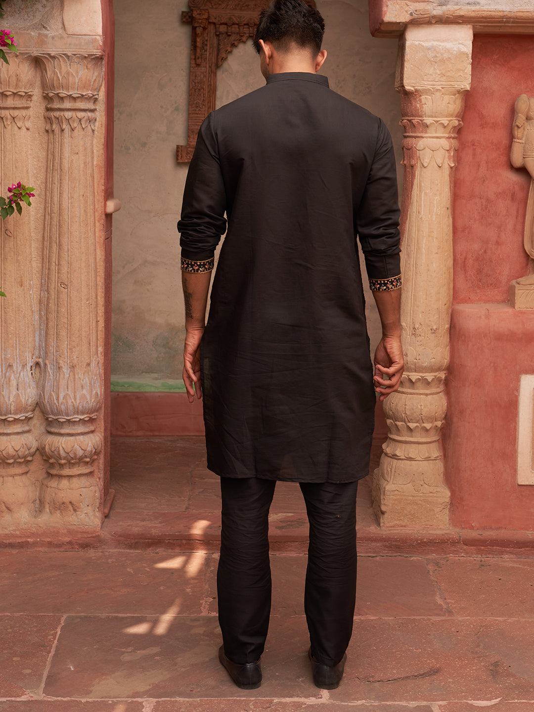 Floral Embroidered Straight Kurta Set