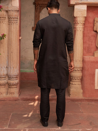 Floral Embroidered Straight Kurta Set