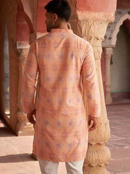 Embroidered Straight Kurta Pajama Set For Men