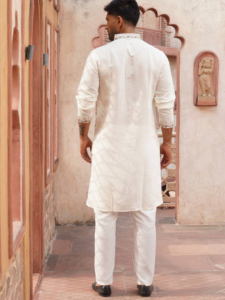 Floral Embroidered Straight Kurta Set