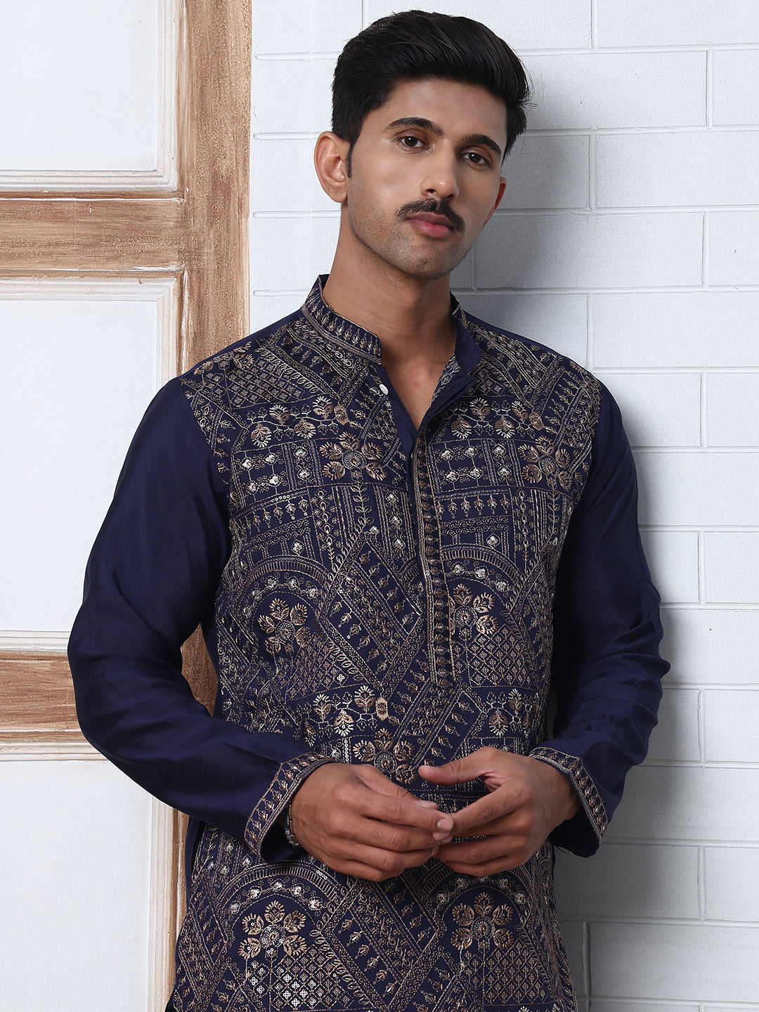 Traditional Embroidered Kurta For Men