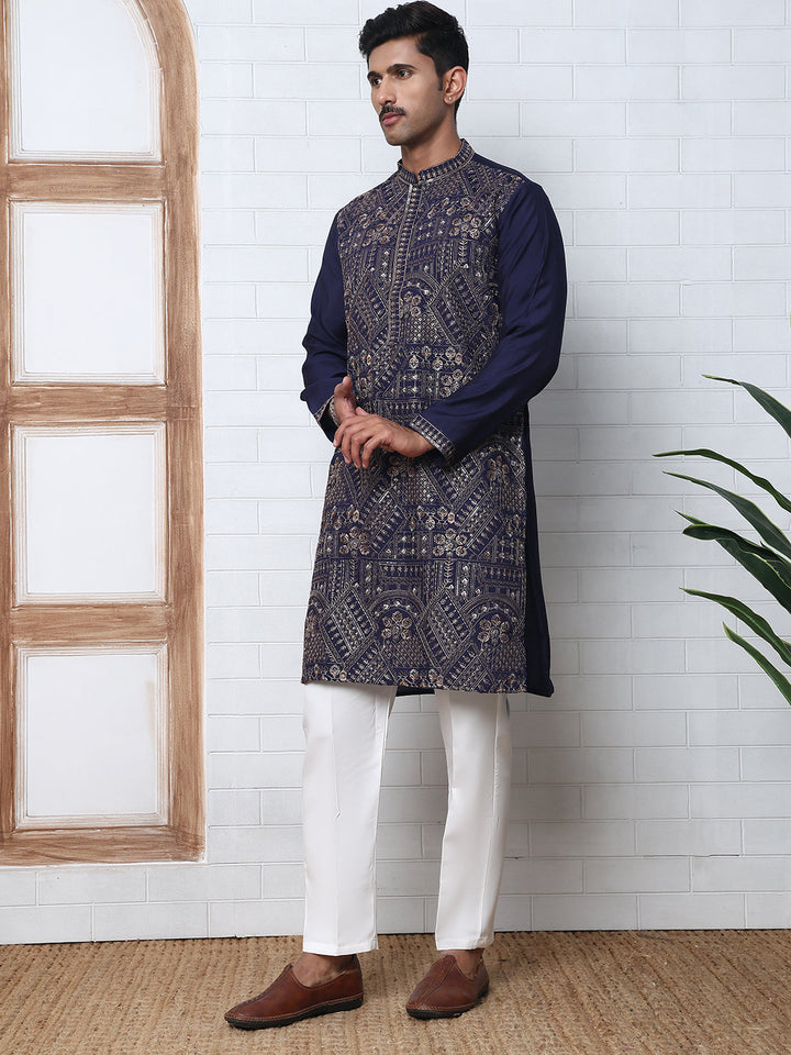 Traditional Embroidered Kurta For Men
