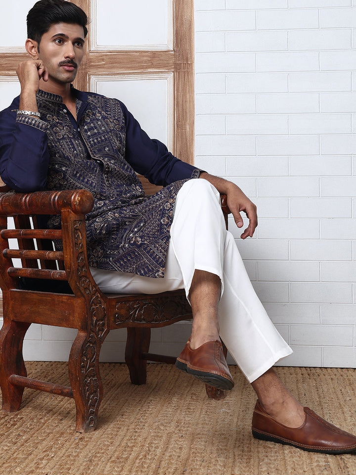 Traditional Embroidered Kurta For Men