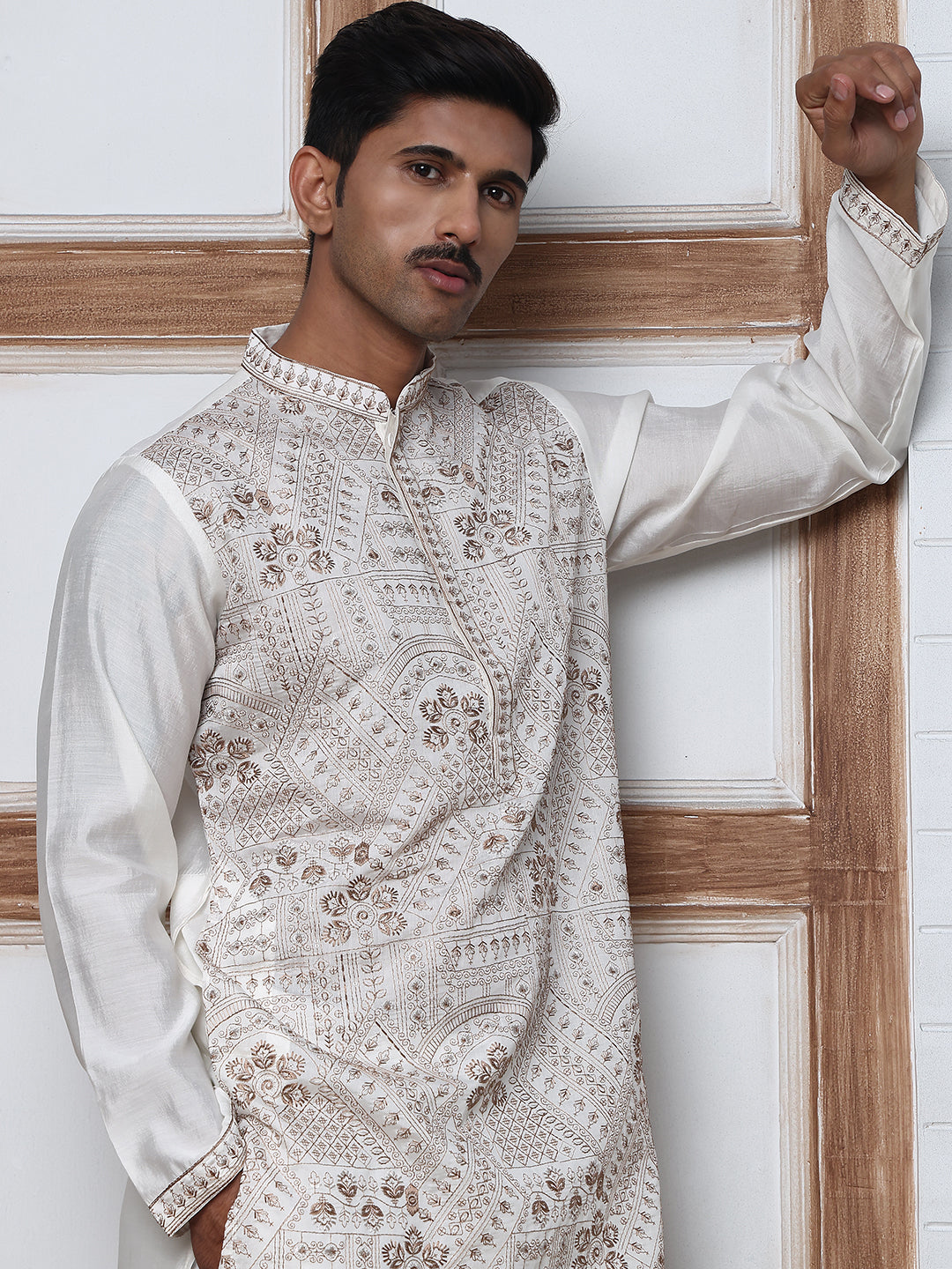 Traditional Embroidered Kurta For Men