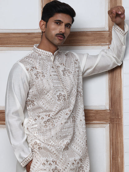 Traditional Embroidered Kurta For Men