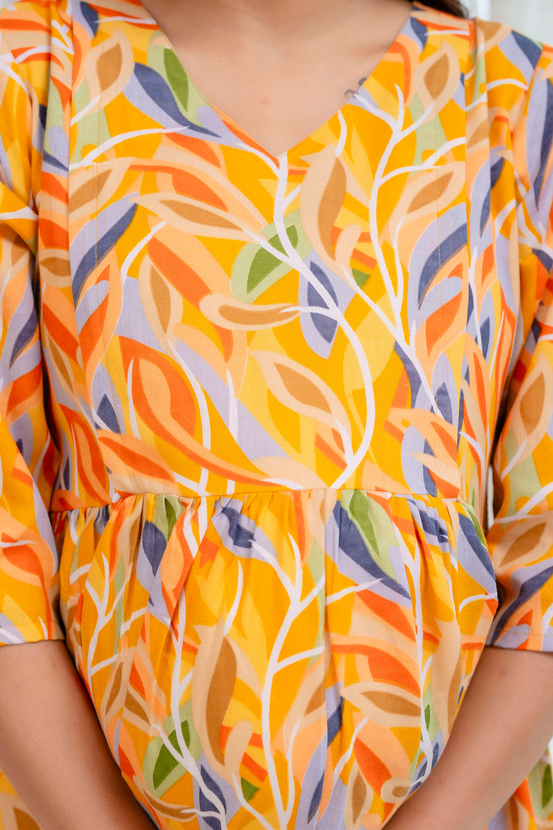 Multi Printed Maternity Dress