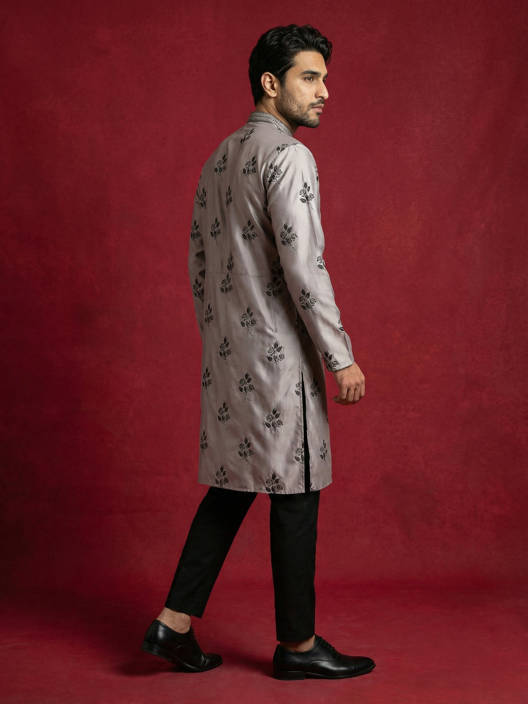 Chikankari Embroidered Kurta Pyjama For Men