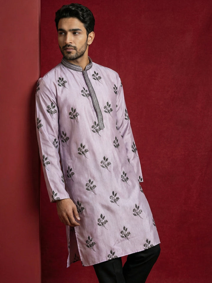 Chikankari Embroidered Kurta Pyjama For Men
