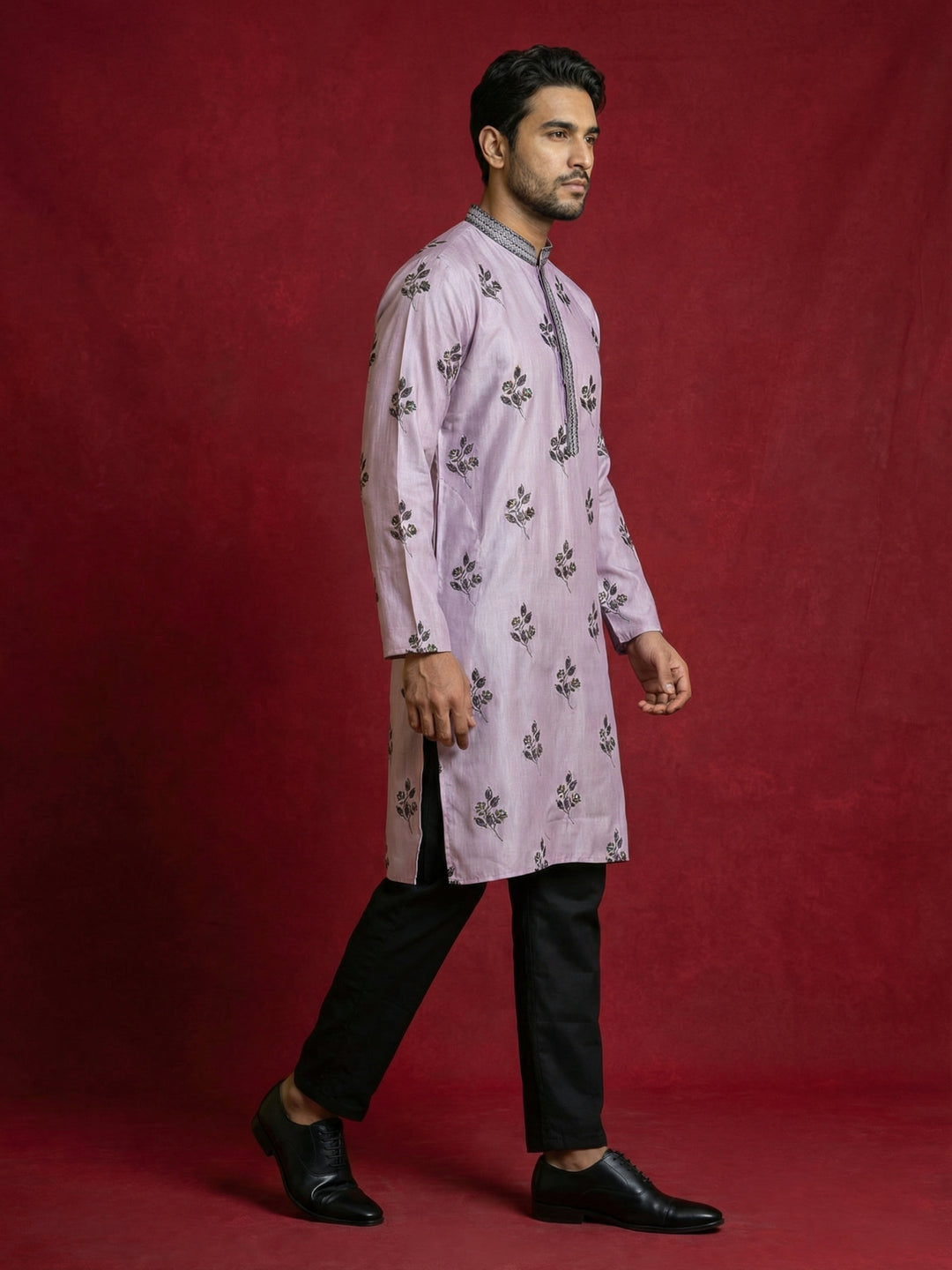 Chikankari Embroidered Kurta Pyjama For Men