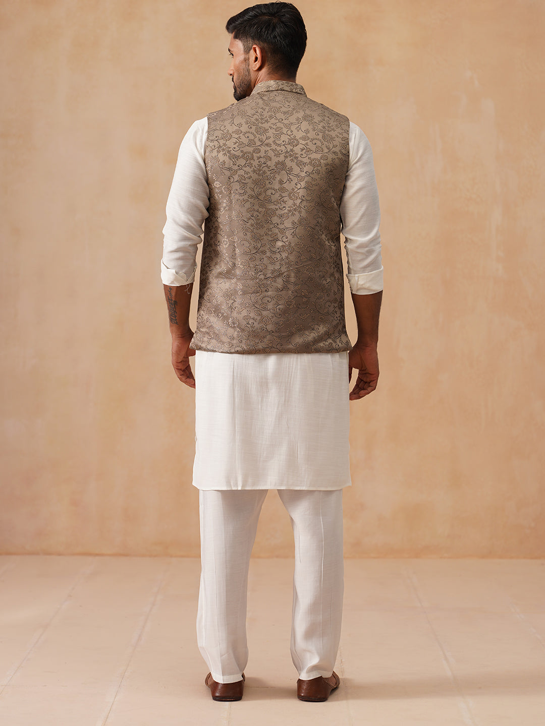 Nehru Jacket With Kurta Pyjama For Men
