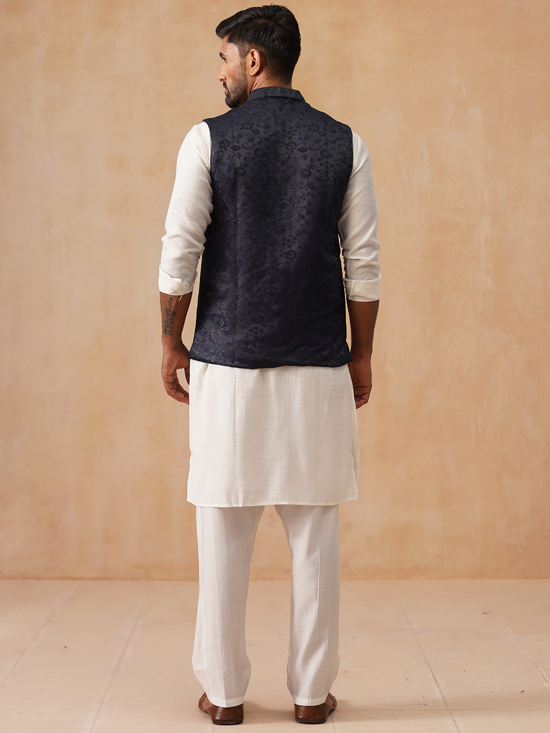 Nehru Jacket With Kurta Pyjama For Men