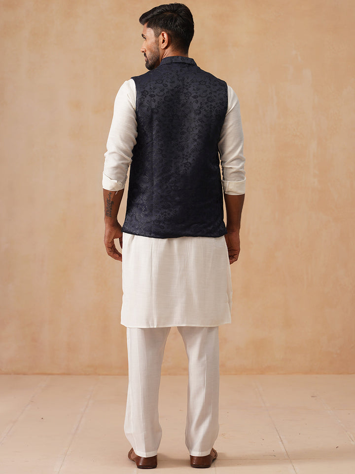 Nehru Jacket With Kurta Pyjama For Men