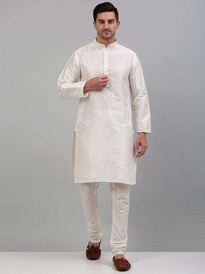 Men'S Embroidered Nehru Jacket With Solid Kurta Pyjama Set.