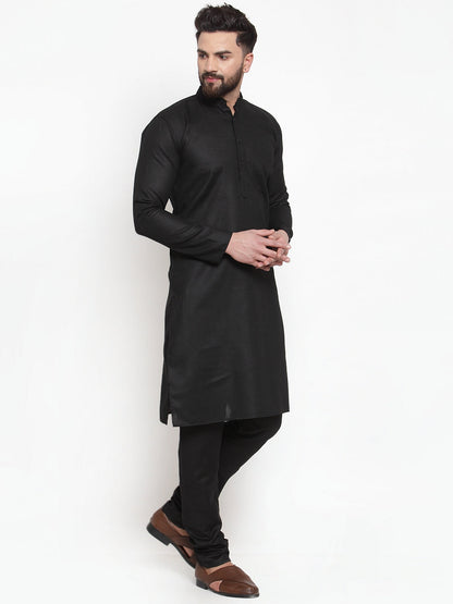 Men'S Solid Dobby Kurta Payjama Set