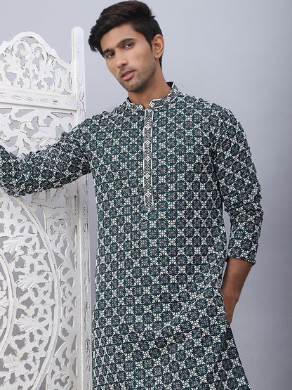 Embroidered Kurta Pyjama For Men.