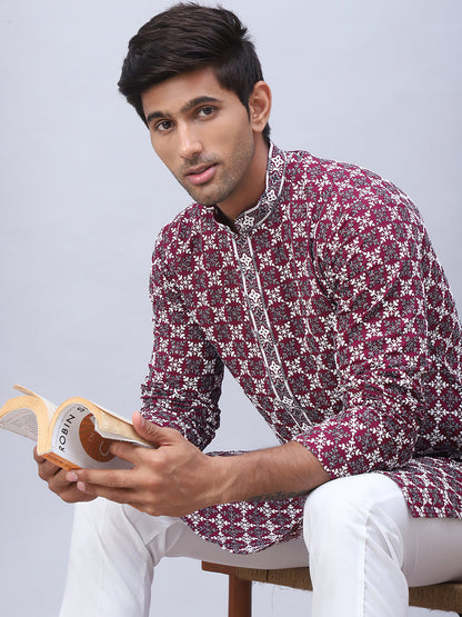 Embroidered Kurta Pyjama For Men.