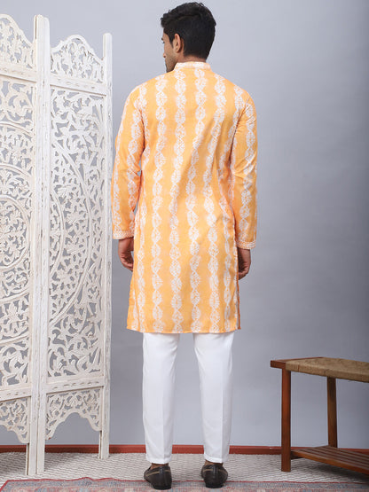 Tie-Dye Embroidered & Sequin Kurta With Pyjama.