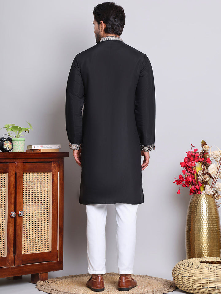 Floral Embroidered And Sequins Kurta Set