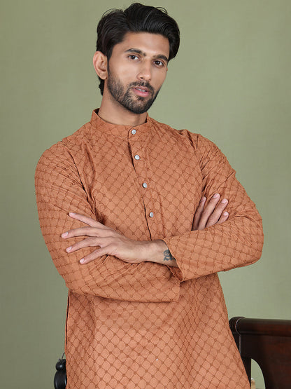 Chikankari Pure Cotton Kurta With Churidar