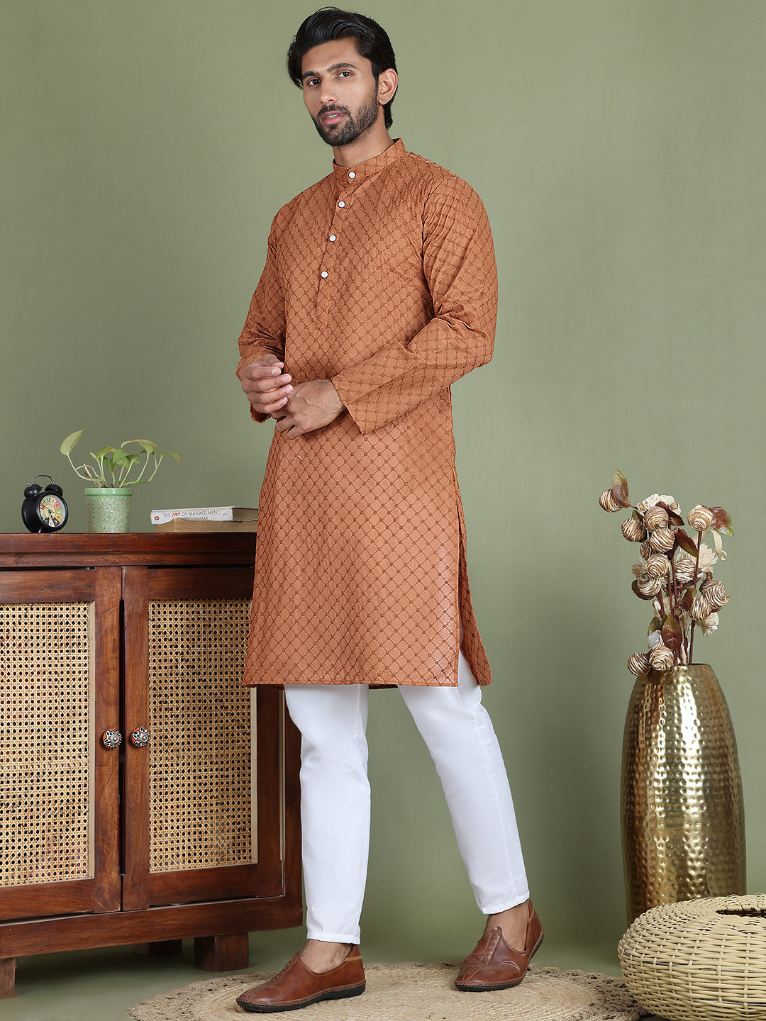 Chikankari Pure Cotton Kurta With Churidar