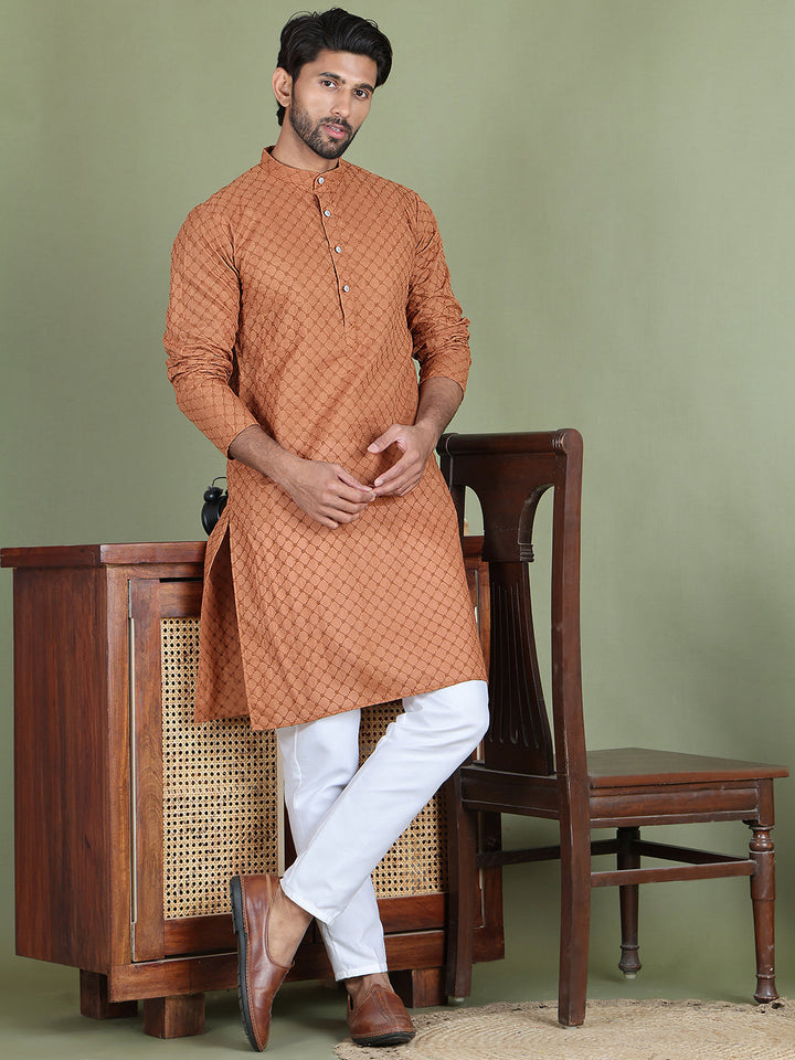 Chikankari Pure Cotton Kurta With Churidar