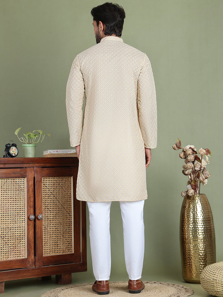 Chikankari Pure Cotton Kurta With Churidar