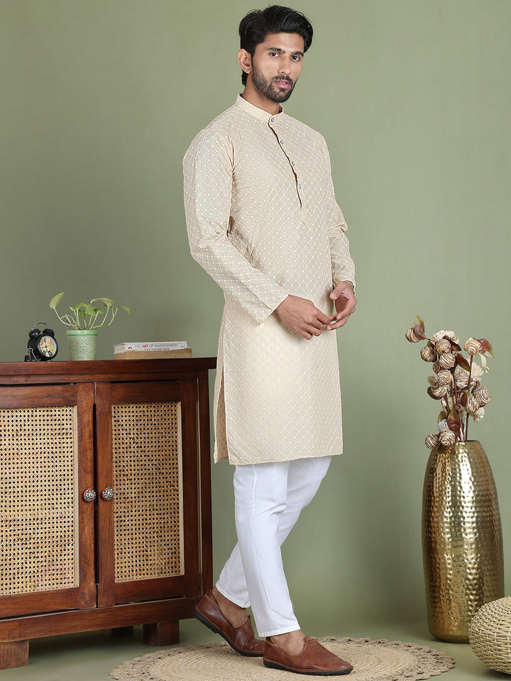 Chikankari Pure Cotton Kurta With Churidar