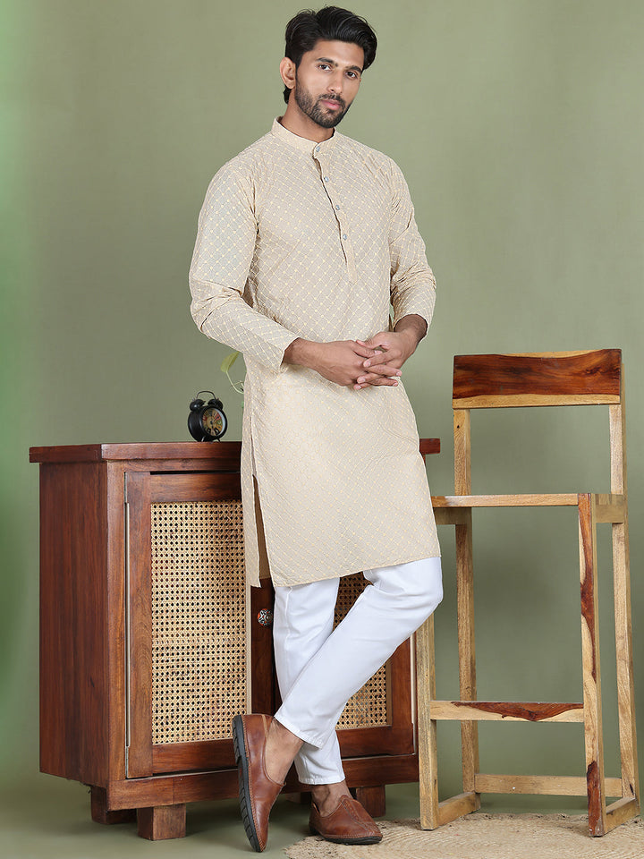 Chikankari Pure Cotton Kurta With Churidar