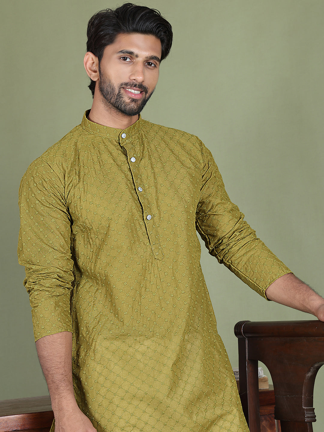 Chikankari Pure Cotton Kurta With Churidar