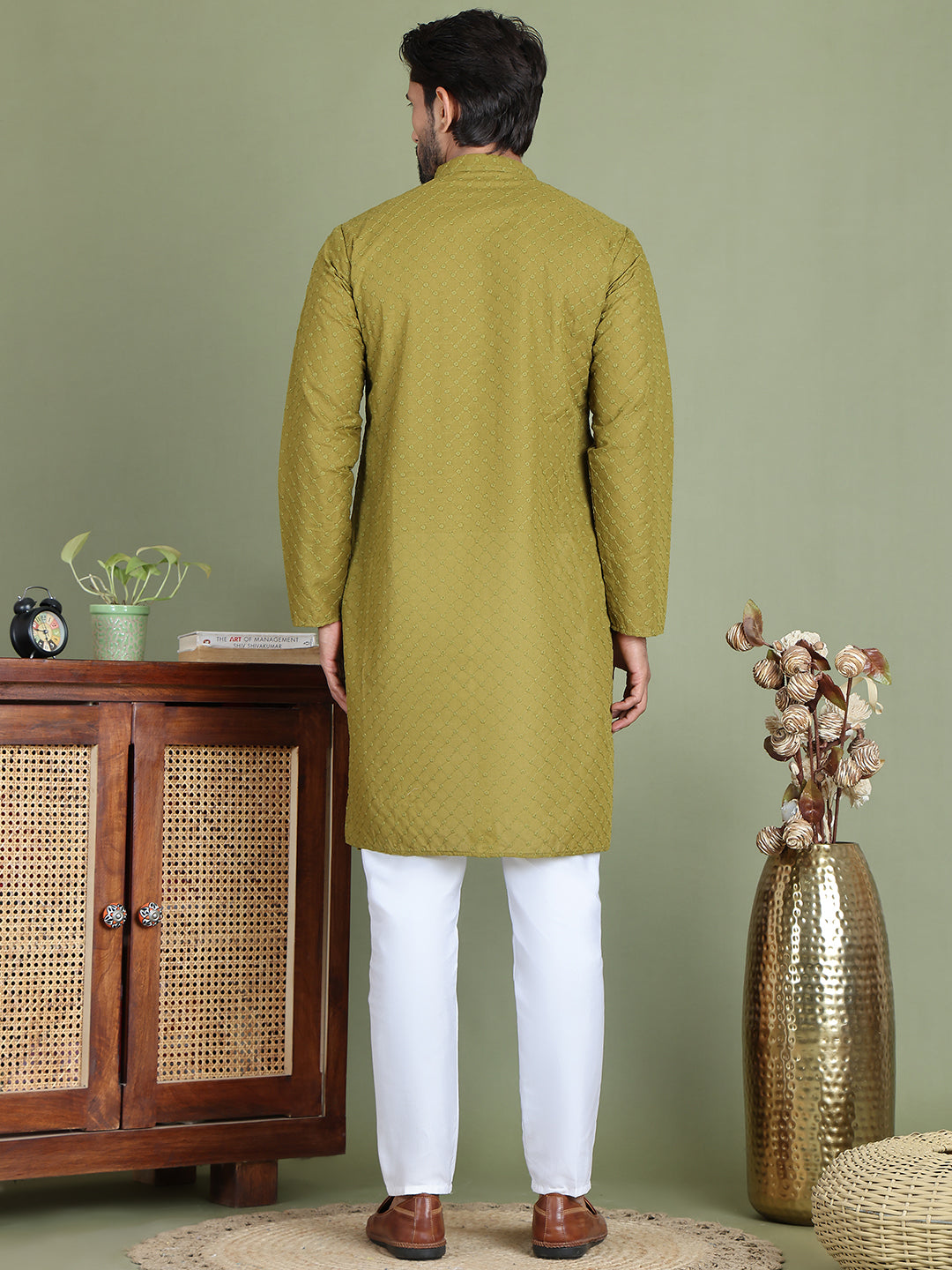 Chikankari Pure Cotton Kurta With Churidar